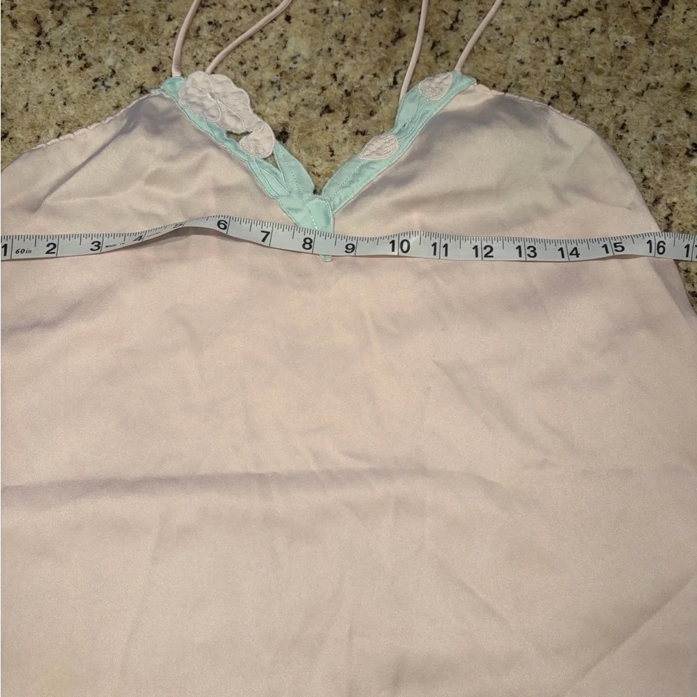 Vintage 60's Pink Nightgown with Floral Detail